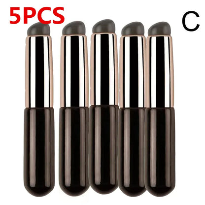 Blushimmer silicone lip brush with cover cap, soft round head concealer brush for precise lipstick and makeup application.