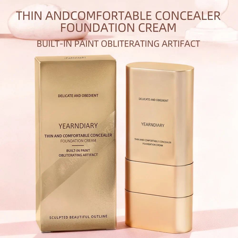 Blushimmer concealer and foundation cream double-ended tube, light, brightening, long-lasting, moisturizing makeup product.