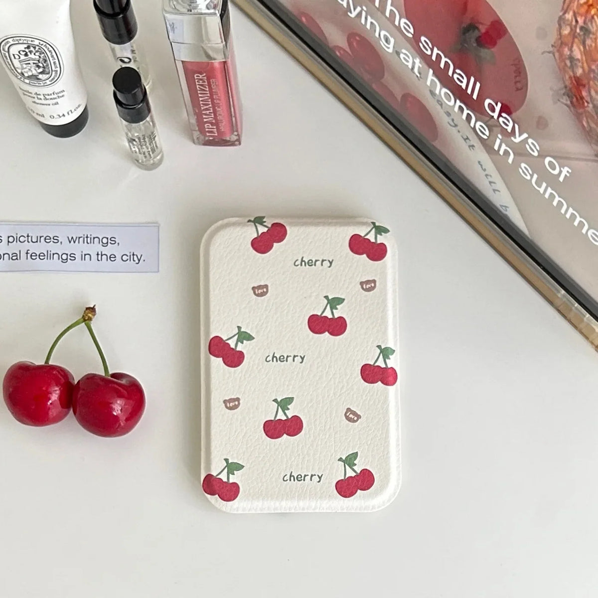 Blushimmer folding makeup mirror with compact size, cute handheld design, ideal for portable use and desktop dressing.