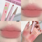 Blushimmer waterproof velvet nude pink and sexy red brown lip liner pencil with matte finish, perfect for long-lasting lip makeup.