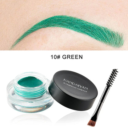Blushimmer HANDAIYAN colorful eyebrow cream gel with brushes, high pigment, waterproof, long-lasting brow tint and decorative cosmetic.
