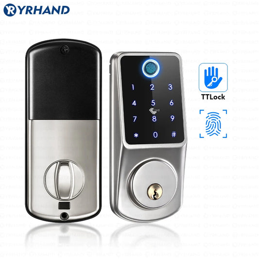 TTlock Wifi Security Smart Fingerprint Digital fechadura eletronica digital Tuya Electronic Portable Smart Deadbolt Locks