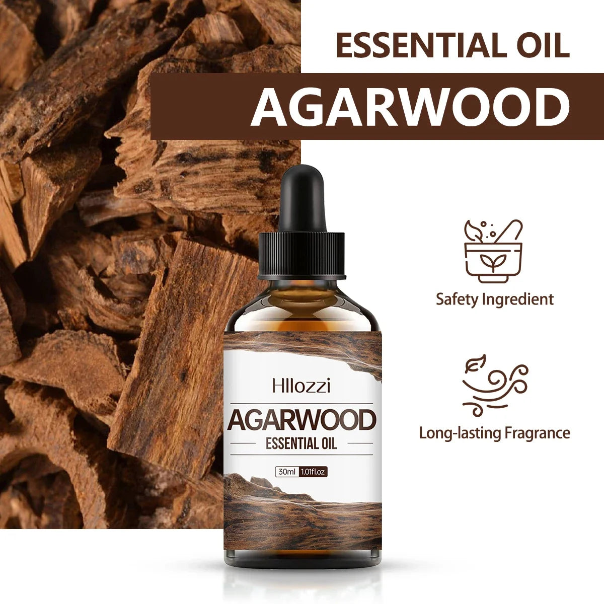 30ml agarwood essential oil pure essential oil rich fragrance aromatherapy massage humidifier car DIY perfume
