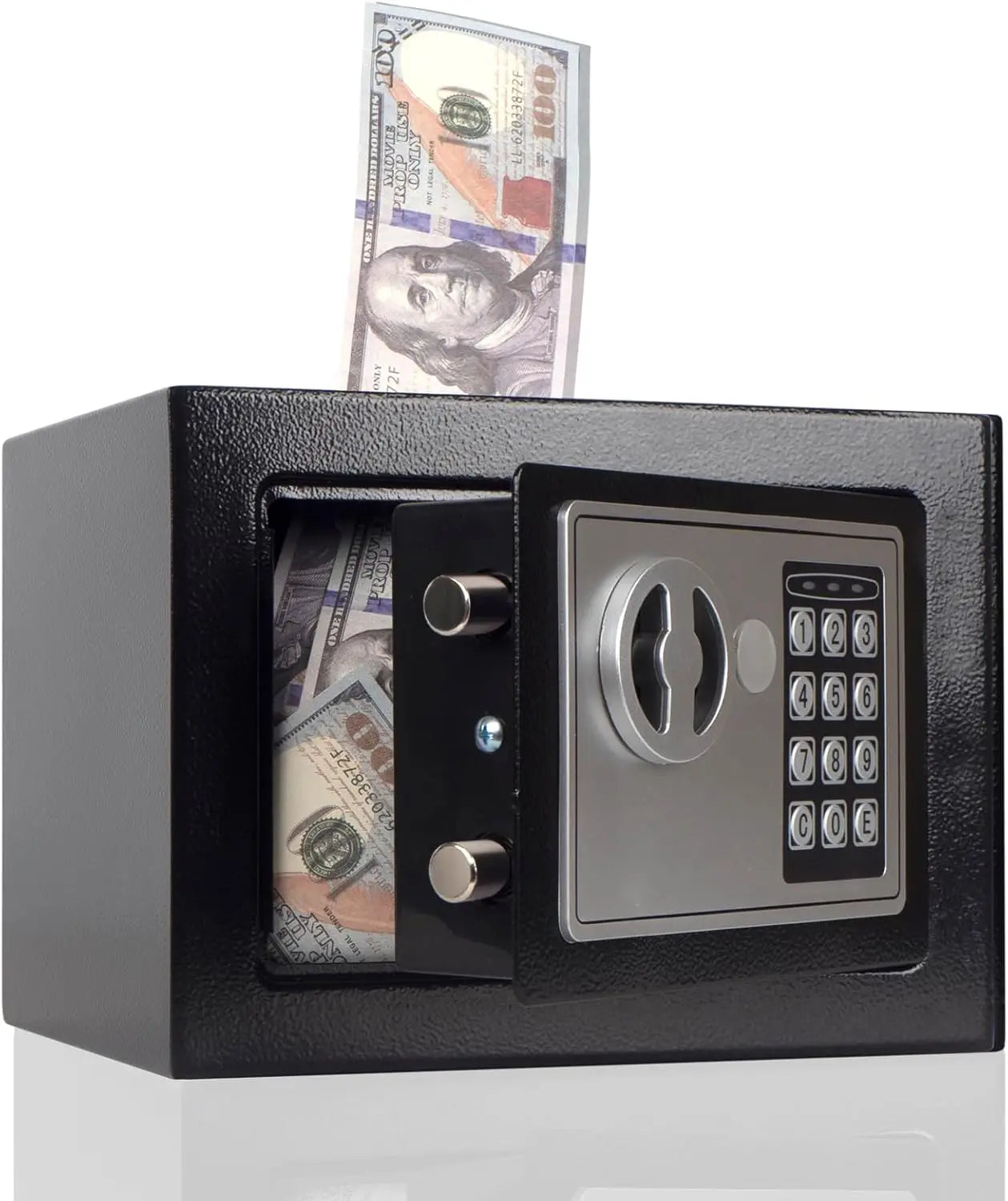 Electronic Safe Box with Digital Code Lock Emergency Key for Cash Passport Documents Jewelry Home Security
