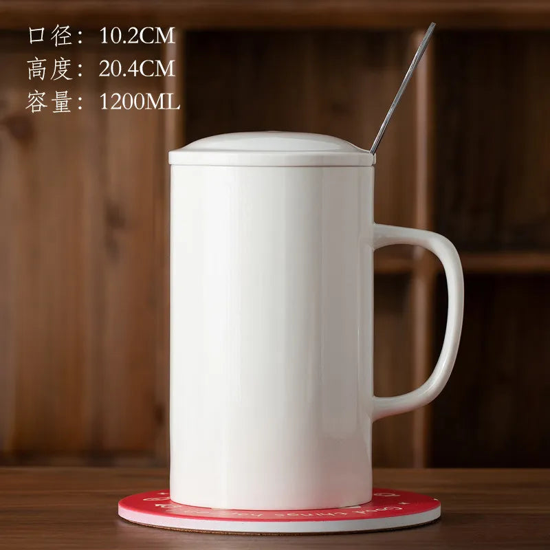 Creative Ceramic Mug Super Large Capacity Coffee Milk Mugs Handle Cup Ceramic Cup 1000ml/1300ml Large Capacity Water Cups