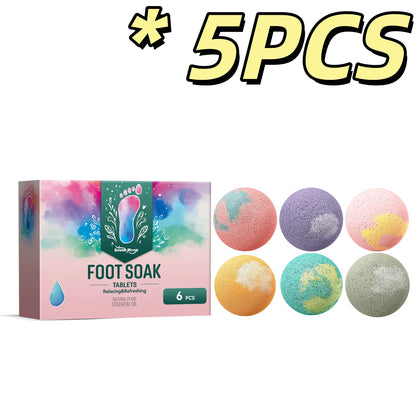 South Moon Foot Soak Tablet Relieve Fatigue Warmth Foot Soaking Promote Circulation Soften Cuticle Herbal Extract Feet Bath Ball