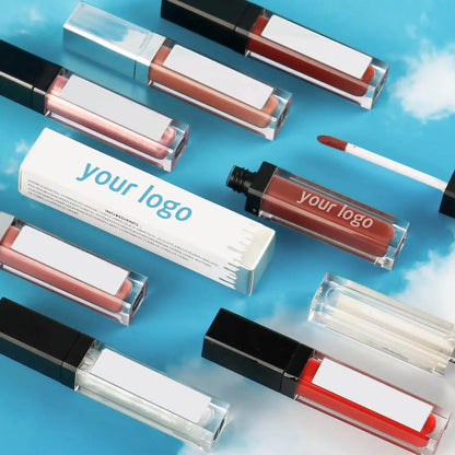 Matte liquid lipstick by Blushimmer in waterproof vegan lip gloss with mirror tubes, long-lasting and suitable for wholesale bulk purchase.