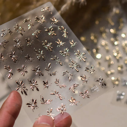 Shiny Jelly Butterfly 5D nail art sticker from Blushimmer featuring rhinestone crystals and charming insect design for manicure decoration