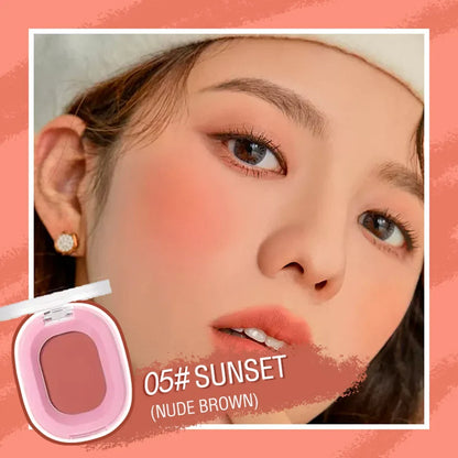Blushimmer monochrome matte blush powder in natural nude, waterproof, easy to apply cheek rouge for makeup looks