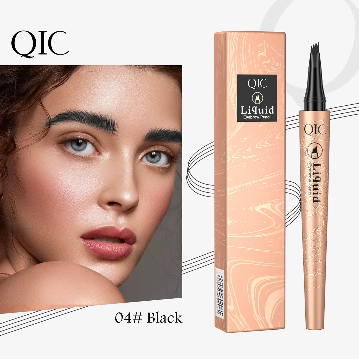 Blushimmer waterproof liquid eyebrow pencil with microblade tip for natural, smudge-proof, long-lasting eyebrow shaping.