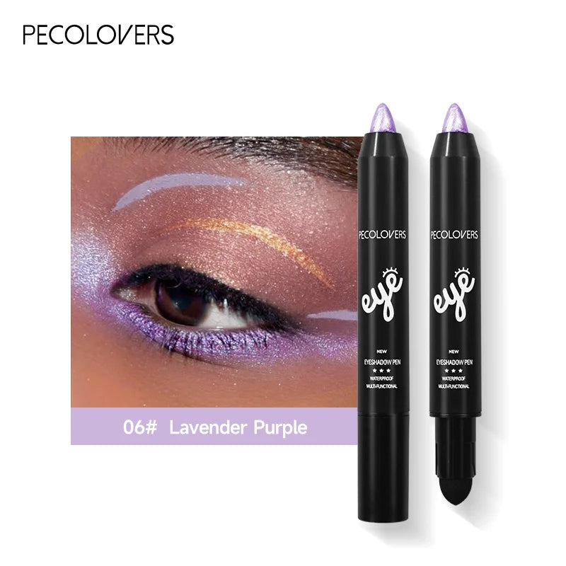 Blushimmer waterproof eyeshadow pencil stick with pearly shimmer, available in 6 colors, for long-lasting eye makeup and eyeliner.