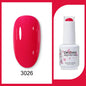 Blushimmer Clou Beaute 15ml semi-permanent gel nail polish with red, black, white, green neon colors and velvet top coat.