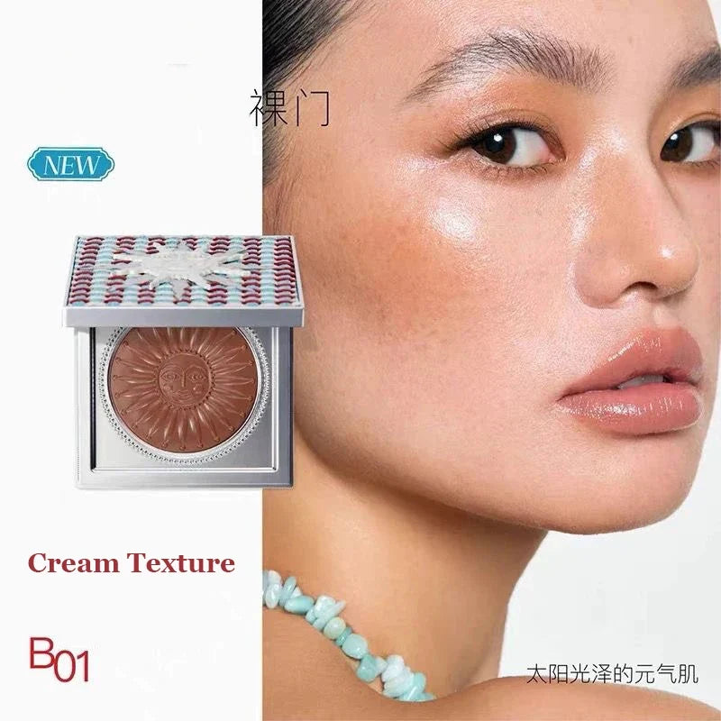 Girlcult Emotions Blush Highlighter by Blushimmer, matte fine shimmer pressed powder for cheeks, Korean cute makeup product