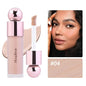 Blushimmer nude matte full coverage concealer in a lightweight, hydrating liquid formula with brightening and long-lasting coverage.