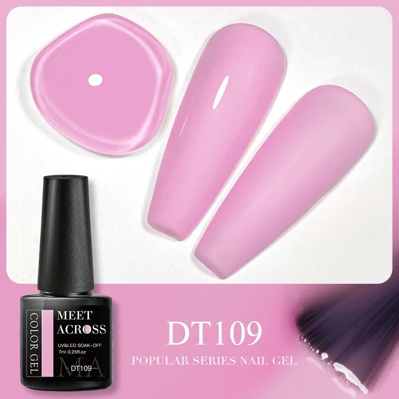 Blushimmer pink dried flower gel nail polish with natural flower accents, suitable for UV/LED nail art and soak-off manicures.