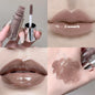 Black Rabbit Gothic silver metallic lip gloss by Blushimmer with translucent, non-sticky water gloss finish on lips.