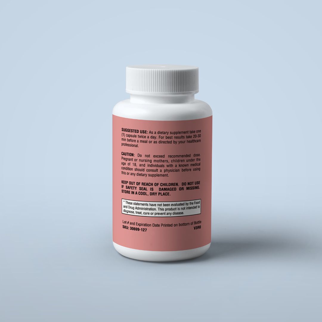 Bottle of Nutra Moment Saffron Pure supplement with saffron threads in a clear container, on a white background.