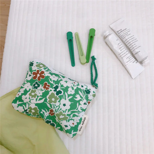 Green Line Women's Cosmetic Bag and Coin Purse Holder