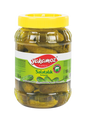 Glass jar of S101 Yakamoz cucumber pickles, 1500g, featuring fresh cucumber slices in brine inside a clear jar.