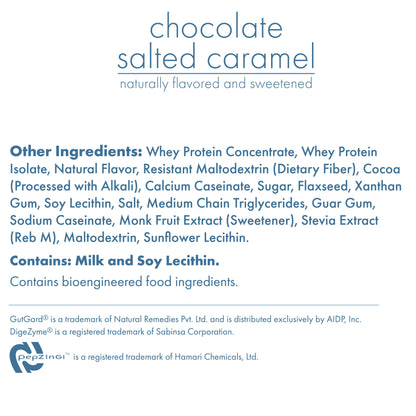 Biocare 30G Protein Chocolate Salted Caramel dietary beverage package with 14 servings, showing a chocolate and caramel flavored drink mix.
