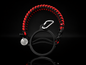 Coldest Paracord Handle accessory with red and black design, featuring durable paracord grip on a dark background.