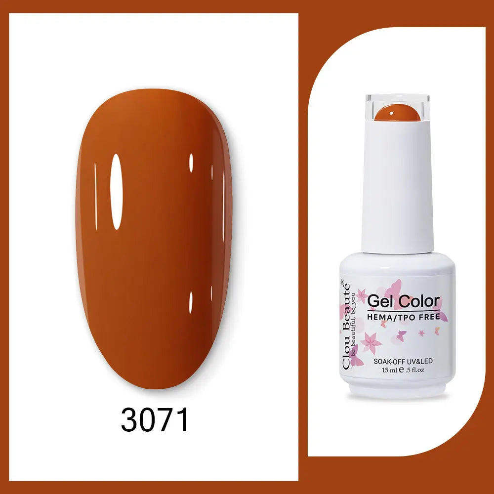 Clou Beaute 15ml neon gel nail polish in red, black, white, and green with velvet top coat, semi-permanent gel nail varnish by Blushimmer