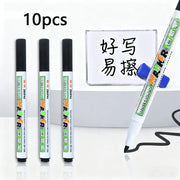 10pcs Classroom Supplies Dry Erase Markers Stationery Whiteboard Markers Erasable Whiteboard Marker Pens  for Office and School