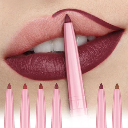 Blushimmer waterproof matte lip liner in sexy red shade, highlighting contoured lips and natural lip makeup with hydrating formula