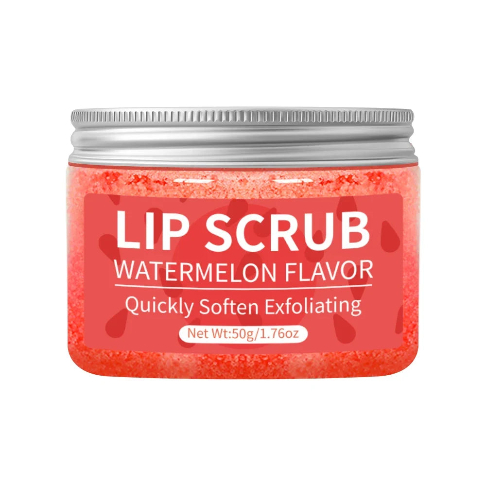Blushimmer Hllozzi 50g lip scrub with jojoba oil, vitamin C, watermelon, coconut, and apple for hydrating, moisturizing lips.