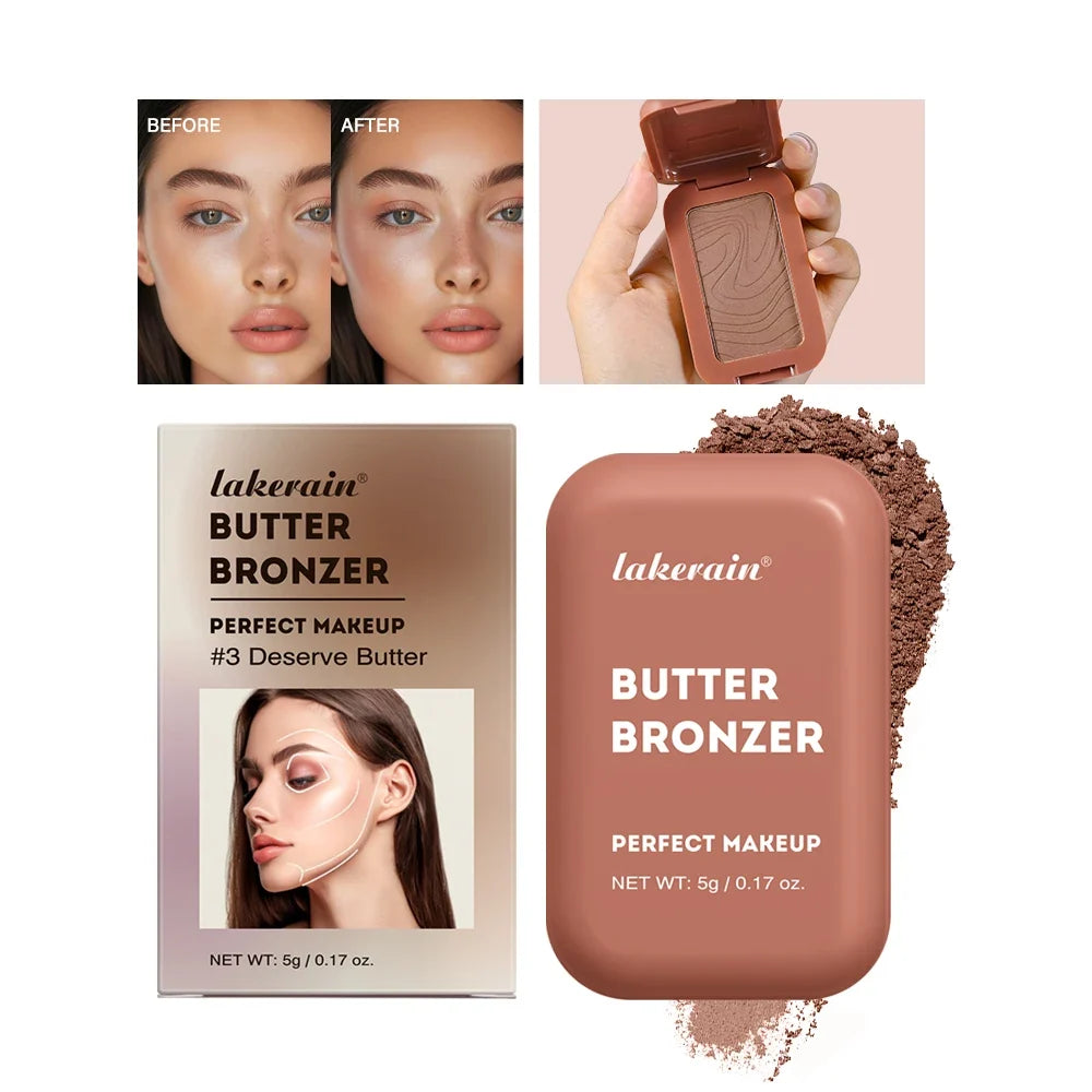 Blushimmer bronzer makeup contour sticks for face, featuring matte shading and illuminating powders in a contouring palette.