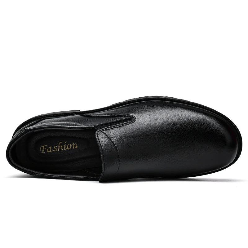 Mens Slip On Oxfords Loafers Casual Leather Shoes Pure Color New Arrival Italian Shoes Italian