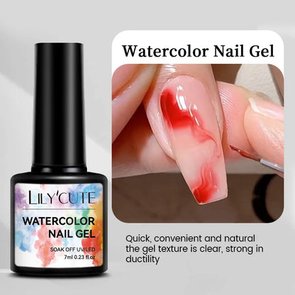 Colorful LILYCUTE 7ML gel nail polish bottle from Blushimmer with 129 vibrant shades for long-lasting manicures and nail art.