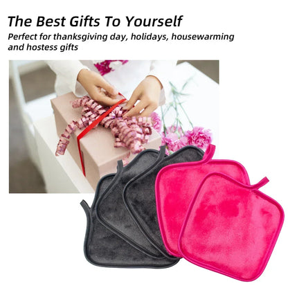 Two reusable Blushimmer microfiber makeup remover pads for face cleansing and skincare, soft facial towels for makeup removal.
