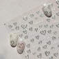 Colorful Cat's Eye 5D gradient European love heart gem nail art stickers with crystal geometric design for manicure decoration.