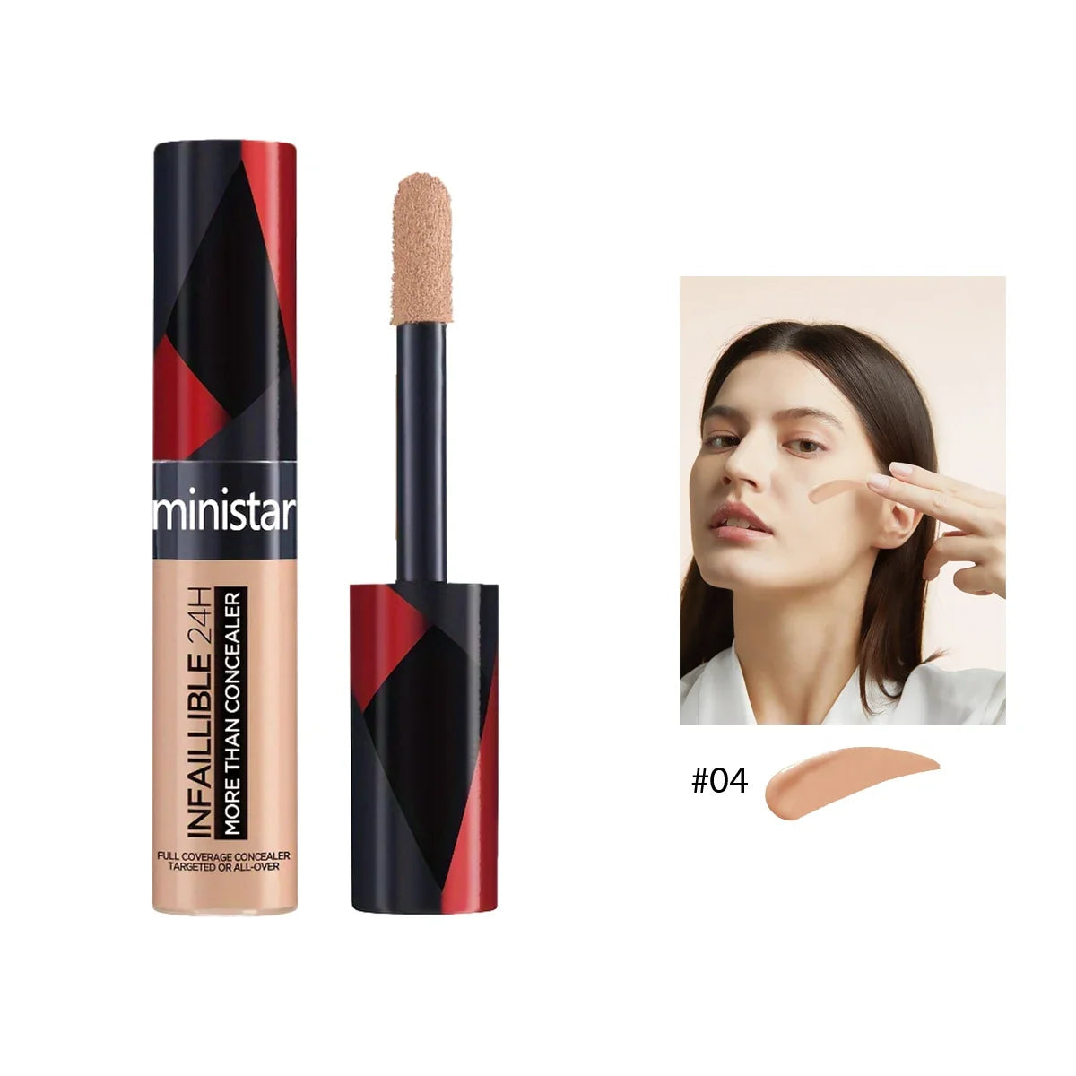 Blushimmer full coverage waterproof concealer, sweat-proof and stain resistant, creating a flawless skin makeup look.