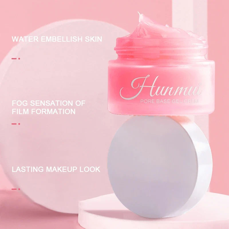 Blushimmer matte finish gel pore base cream, hydrating facial primer with pore and wrinkle hiding, brightening makeup base.