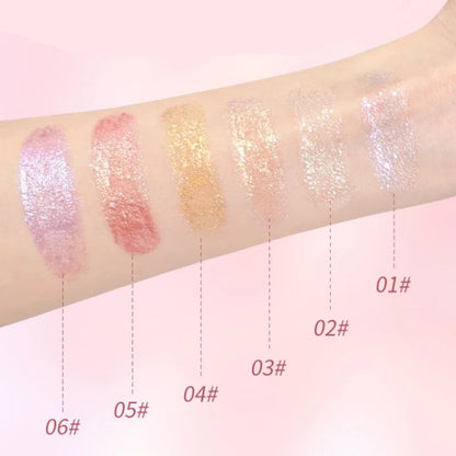 Water-Gel Eyeshadow Stick Is a Single-Swipe Makeup Highlighter Eyeshadow Stick with a Pearlescent Shimmer in Various Colors. Glowing Highlighter Eyeshadow Stick Is a Stick That Can Be Used on Both Eyebrows. The Waterproof Eff