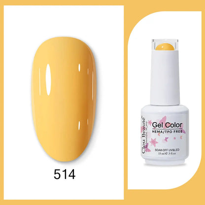 Clou Beaute neon gel nail polish base and top coat in red, black, white, green with velvet finish, part of Blushimmer's 400-color collection