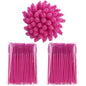 Set of 100 disposable eyelash extension brushes and spoolies by Blushimmer, micro mascara wands and eyelash combs.