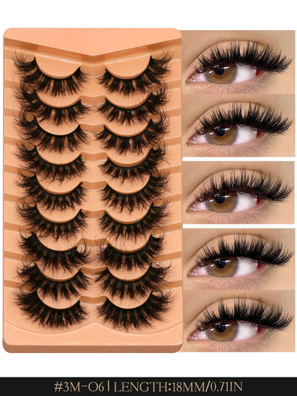 Blushimmer fluffy 3D mink cat eyelashes with natural look, lightweight, reusable false lashes for daily, party, or wedding makeup.