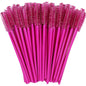 50-pack disposable makeup eyelash brushes with crystal handles, mascara wands, and eyebrow applicators by Blushimmer.