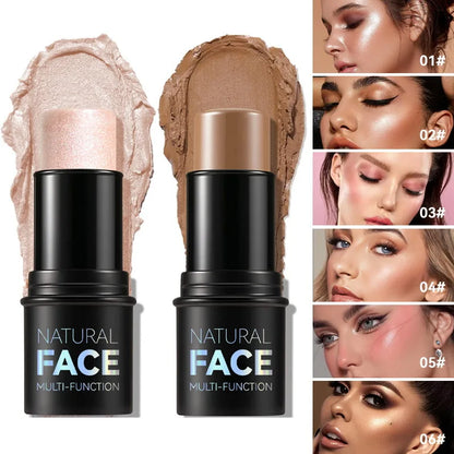 Blushimmer Face Pearl Stone highlighter stick for contouring, brightening, and illuminating cheeks in a sleek cosmetic design.