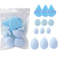 Blushimmer 12-piece all-purpose makeup sponge set with powder puffs, mini air cushion puffs, beauty eggs, and mini beauty sponges.