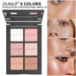 Blushimmer 6-color blush palette with highlighter, contour, and bronzing powders for natural, long-lasting daily makeup looks.