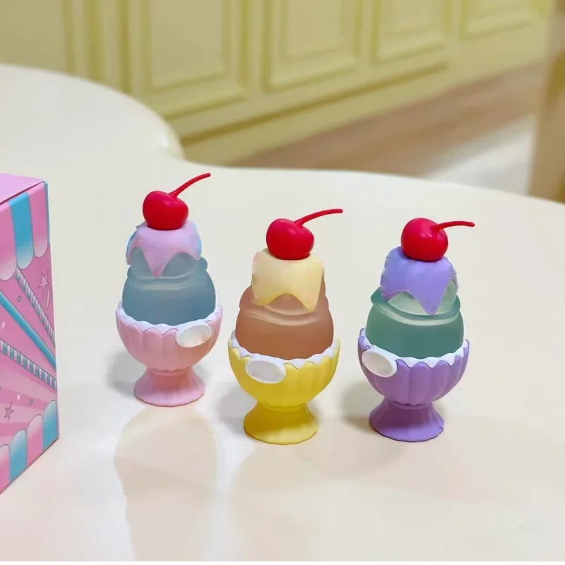 Cute ice cream-shaped perfume bottle by Blushimmer with fruity floral vanilla scent, 50ml long-lasting eau de toilette.