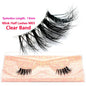 Blushimmer 3D Mink Fluffy Half False Eyelashes with clear band, natural, lightweight, and reusable short eye strip lash extension.