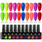 Blushimmer 10-piece HEMA-free gel nail polish set for all-season DIY nail art, UV/LED compatible, long-lasting hybrid gel manicure kit