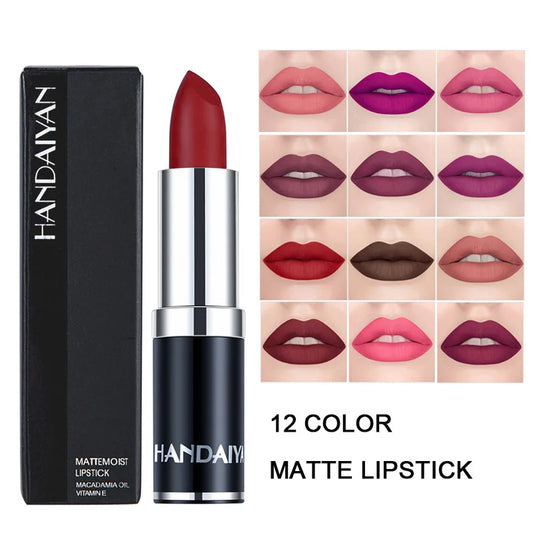 Blushimmer Handaiyan 12-color matte velvet lipstick set with long-lasting, waterproof, non-stick formula and vibrant color options.