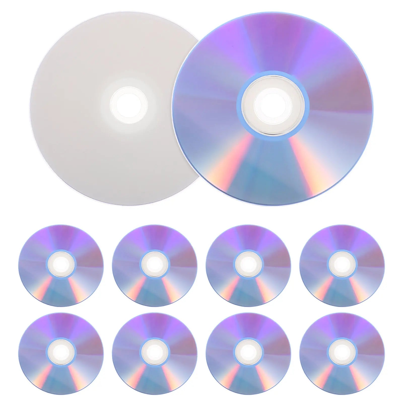 10pcs Blank DVD Discs Writable R High Capacity Recordable Discs Printable Media for Video Storage Photo Backup Computer Burning