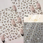 French leopard print bowknot lace ribbon with rhinestones and pearls, ideal for manicure decoration and nail art by Blushimmer.